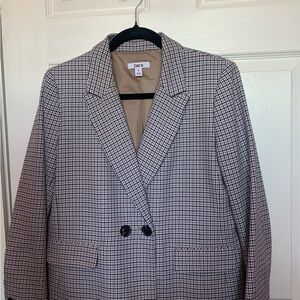 Bar III Black and White Houndstooth Blazer